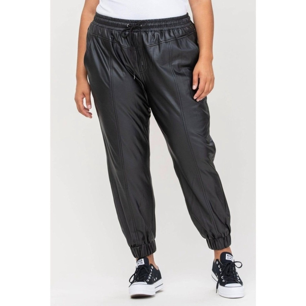 Ms Cello Faux Leather Joggers 3XL